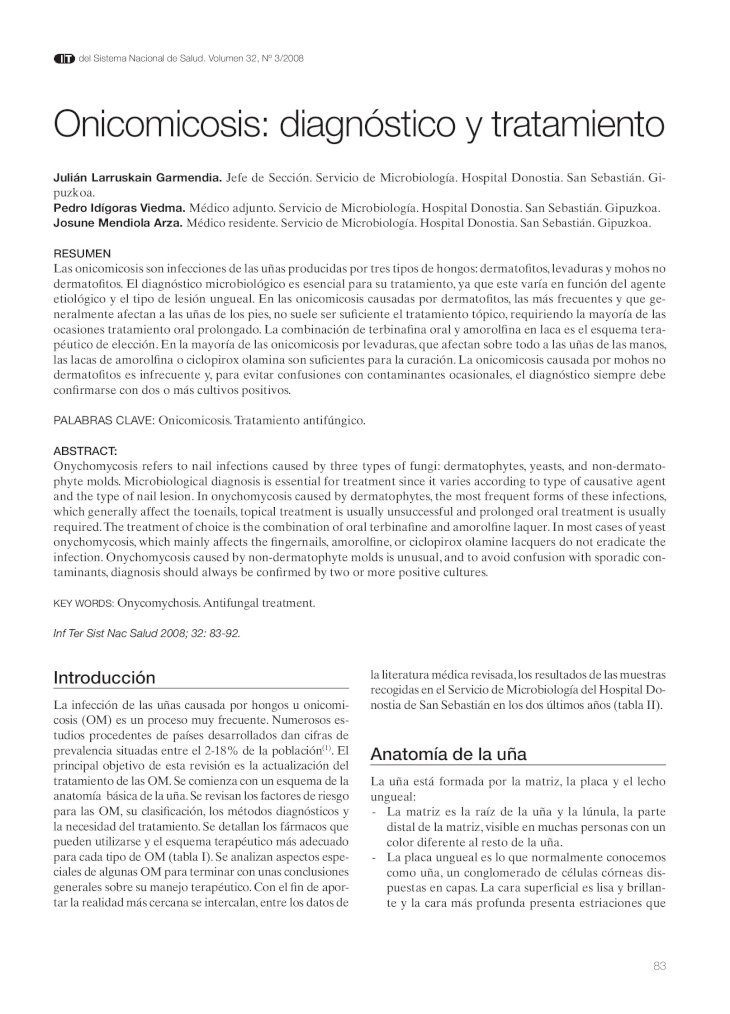 (PDF) Onicomicosis - Diagnóstico y Tratamiento - DOKUMEN.TIPS