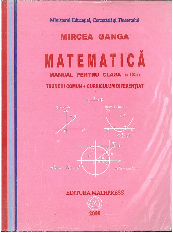 PDF) Matematica manual pentru clasa a IX-a Mircea Ganga - DOKUMEN.TIPS