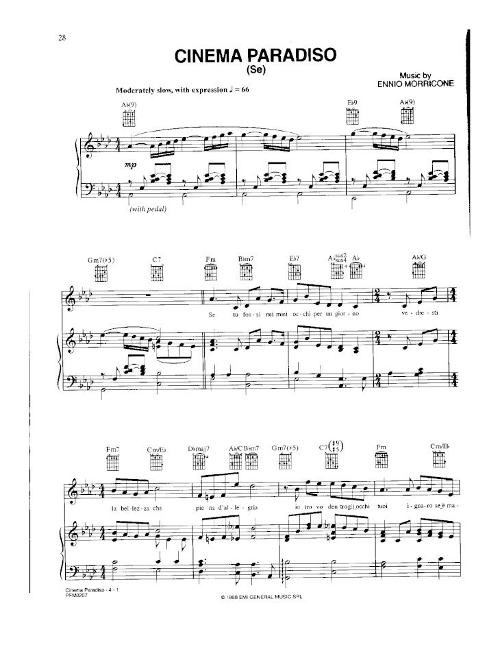 PDF) (Sheet Music) Ennio Morricone - Cinema Paradiso - Piano.pdf -  DOKUMEN.TIPS