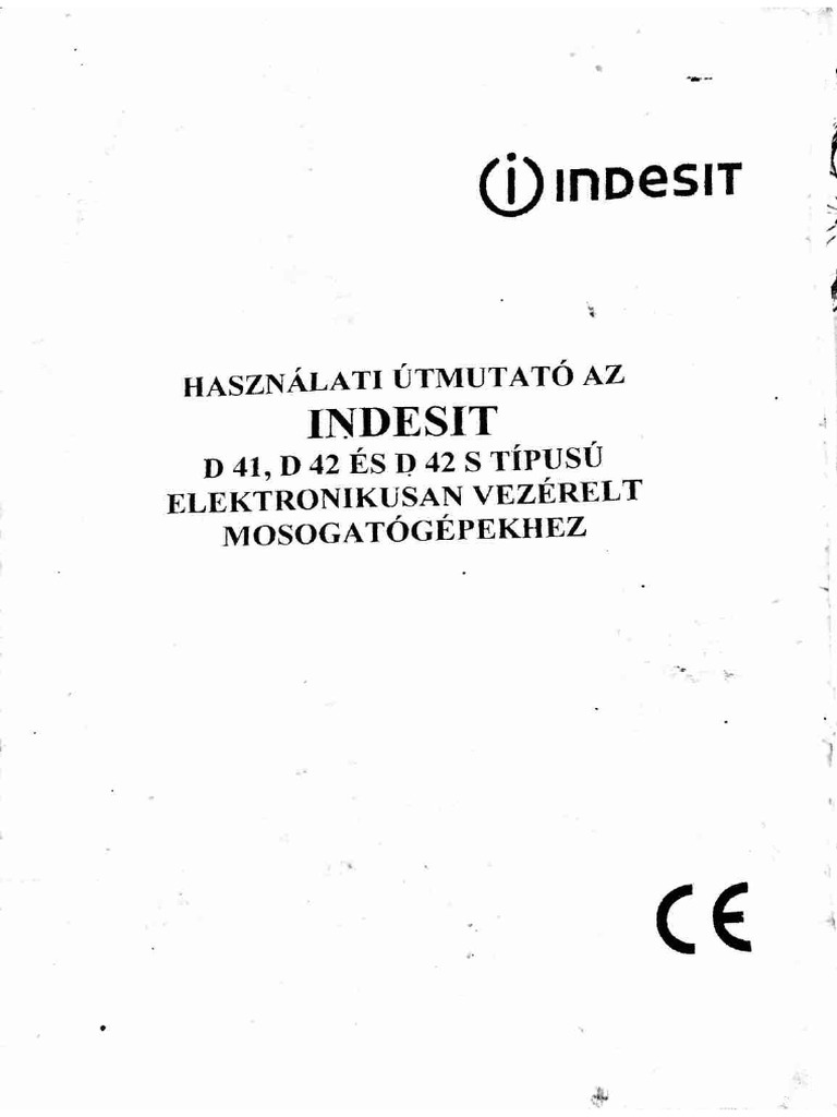 PDF) Indesit D41 és D42 magyar használati leírás, útmutató - DOKUMEN.TIPS