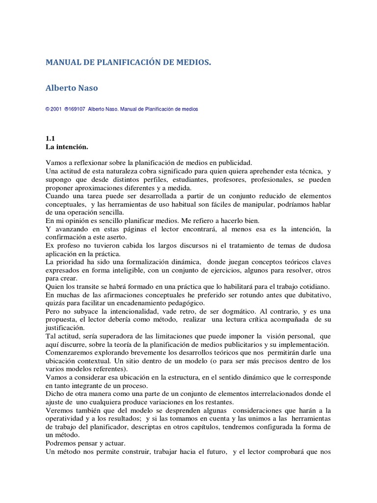 PDF) Manual de Planificación de Medios - Alberto Naso - DOKUMEN.TIPS