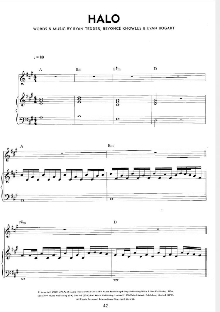 PDF) Beyoncè - Halo (Piano Sheet) - DOKUMEN.TIPS