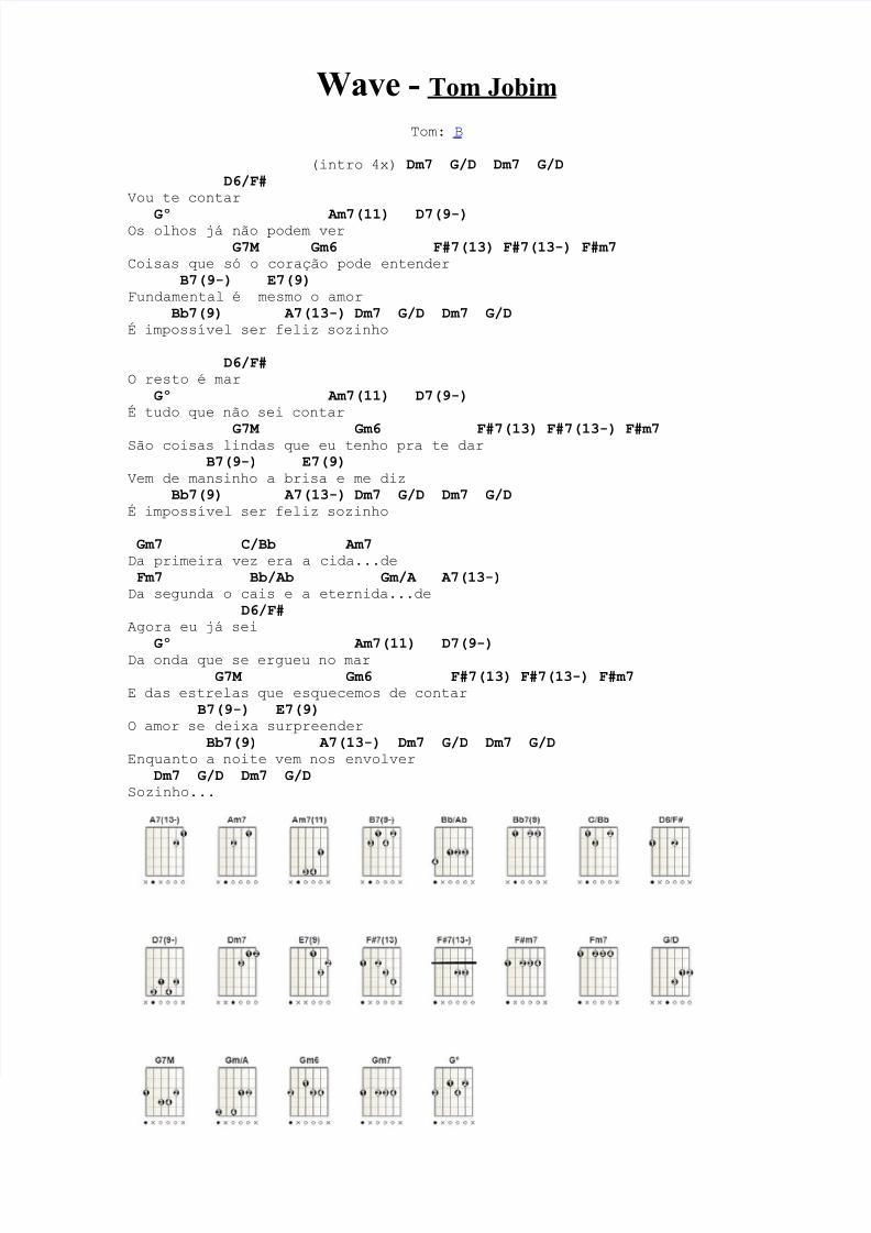 Super Partituras - Outra Vez v.7 (Tom Jobim), com cifra