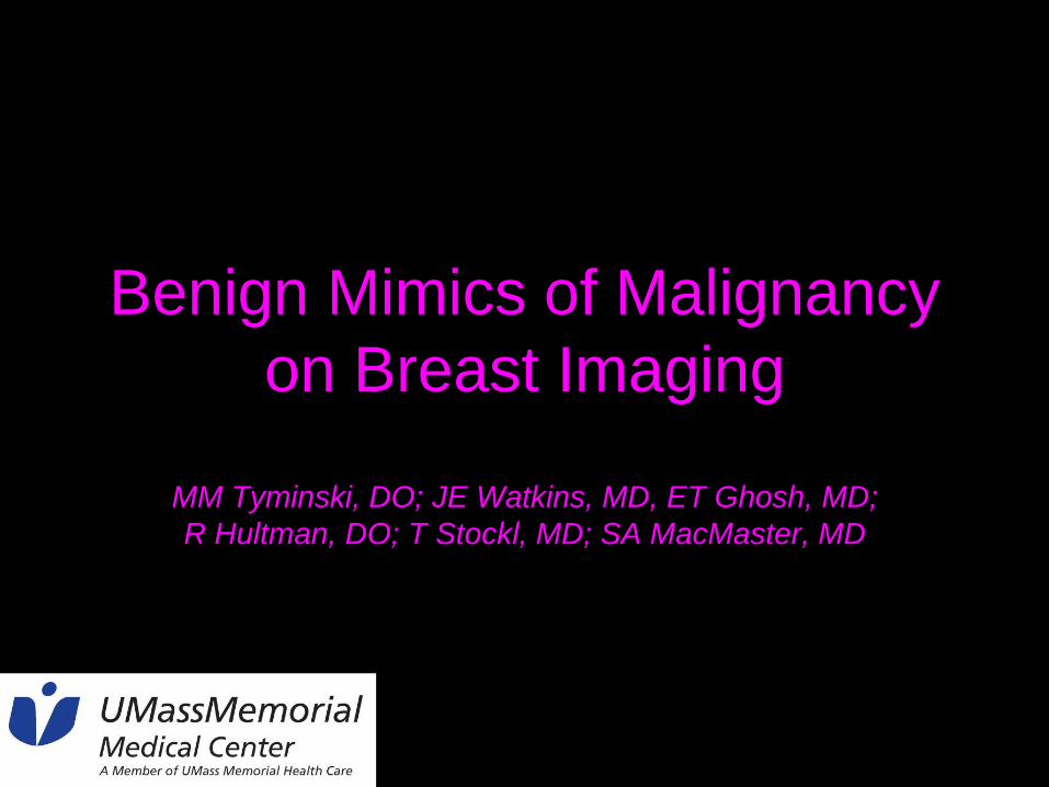 Pdf Benign Mimics Of Malignancy On Breast Imaging Dokumentips