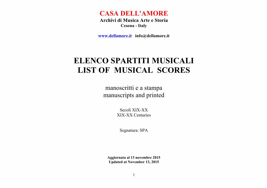 PDF) ELENCO SPARTITI MUSICALI LIST OF MUSICAL SCORES - DOKUMEN.TIPS