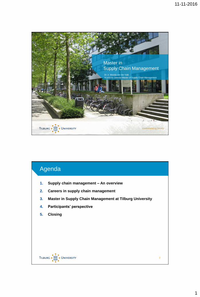 master thesis supply chain management tilburg university