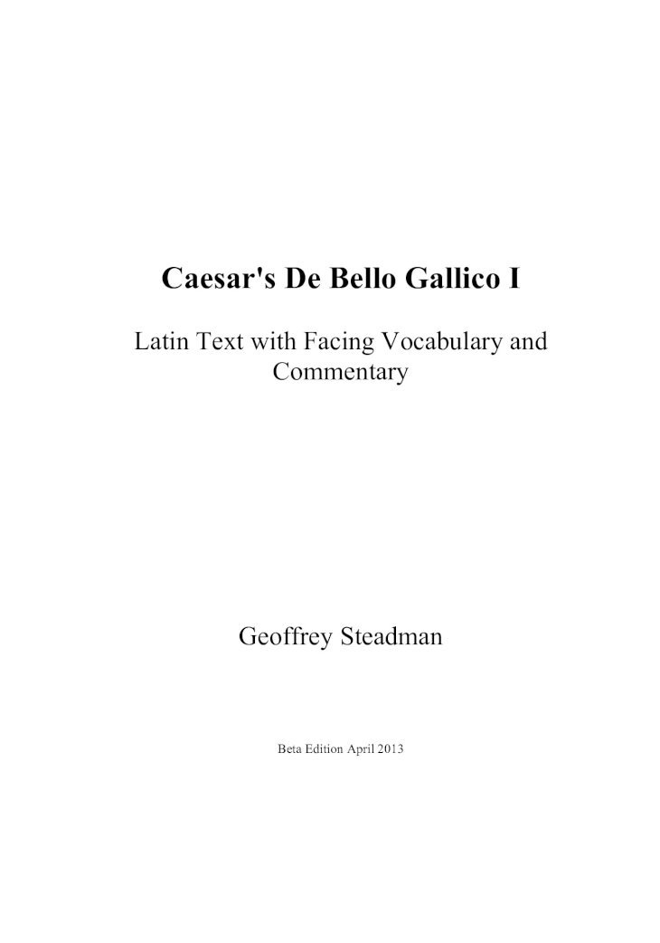 (PDF) Caesar's De Bello Gallico I - DOKUMEN.TIPS