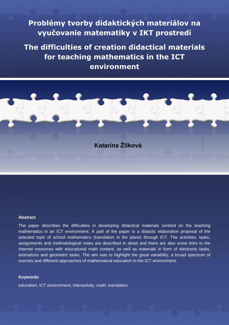 PDF) Problémy tvorby didaktických materiálov na vyučovanie matematiky -  DOKUMEN.TIPS