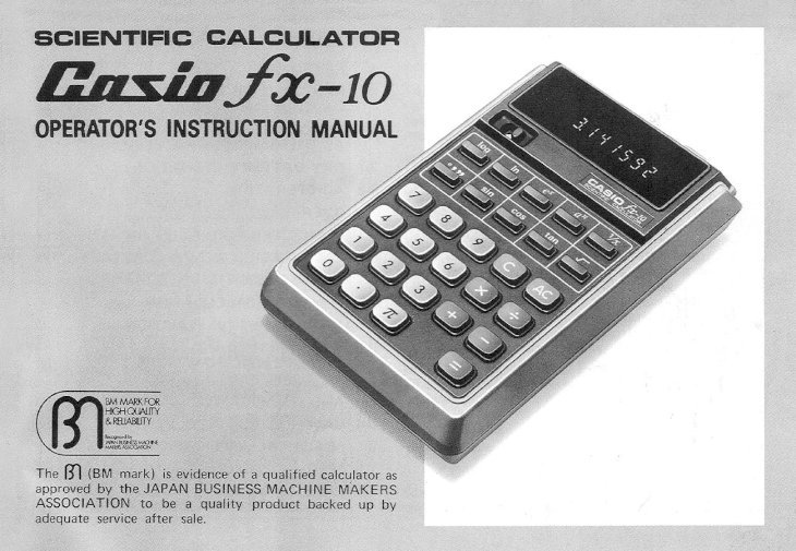 PDF) Casio FX-10 Operator&#039;s Instruction Manual (English) - DOKUMEN.TIPS