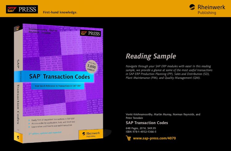 PDF) SAP Transaction Codes (SAP PRESS) | Reading Sample - DOKUMEN.TIPS