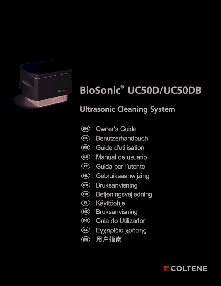 PDF) BioSonic UC50D/UC50DB - COLTENE &middot; PDF fileBioSonic&reg;  UC50D/UC50DB Ultrasonic Cleaning System Owner&rsquo;s Guide  Benutzerhandbuch Guide d&rsquo;utilisation ... IV. Accessory Use -  DOKUMEN.TIPS