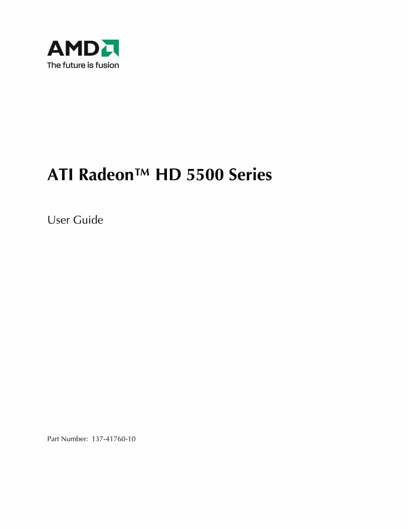 PDF) ATI Radeon&trade; HD 5500 Series - HISdigital - &middot; PDF  fileProceed to install the software and drivers for your ATI Radeon HD 5500  Series graphics card. Installing the ATI Catalyst&trade; - DOKUMEN.TIPS