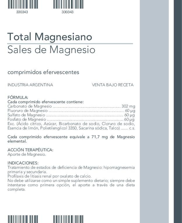 PDF) Total Magnesiano Sales de Magnesio - &middot; PDF fileCarbonato de  Magnesio ... El Magnesio reduce la excreci&oacute;n renal de quinidina por  alcalinizaci&oacute;n de la orina, aumentando el riesgo - DOKUMEN.TIPS