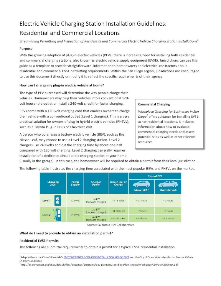(PDF) Electric Vehicle Charging Station Installation Guidelines