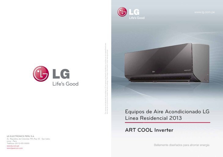 PDF) Equipos de Aire Acondicionado LG Línea Residencial  2013refriperu.com.pe/wp-content/uploads/2017/06/LG-Art-Cool-Inverter.pdf ·  ART COOL Inverter V Vistas del modelo Alta ... Compresor - DOKUMEN.TIPS