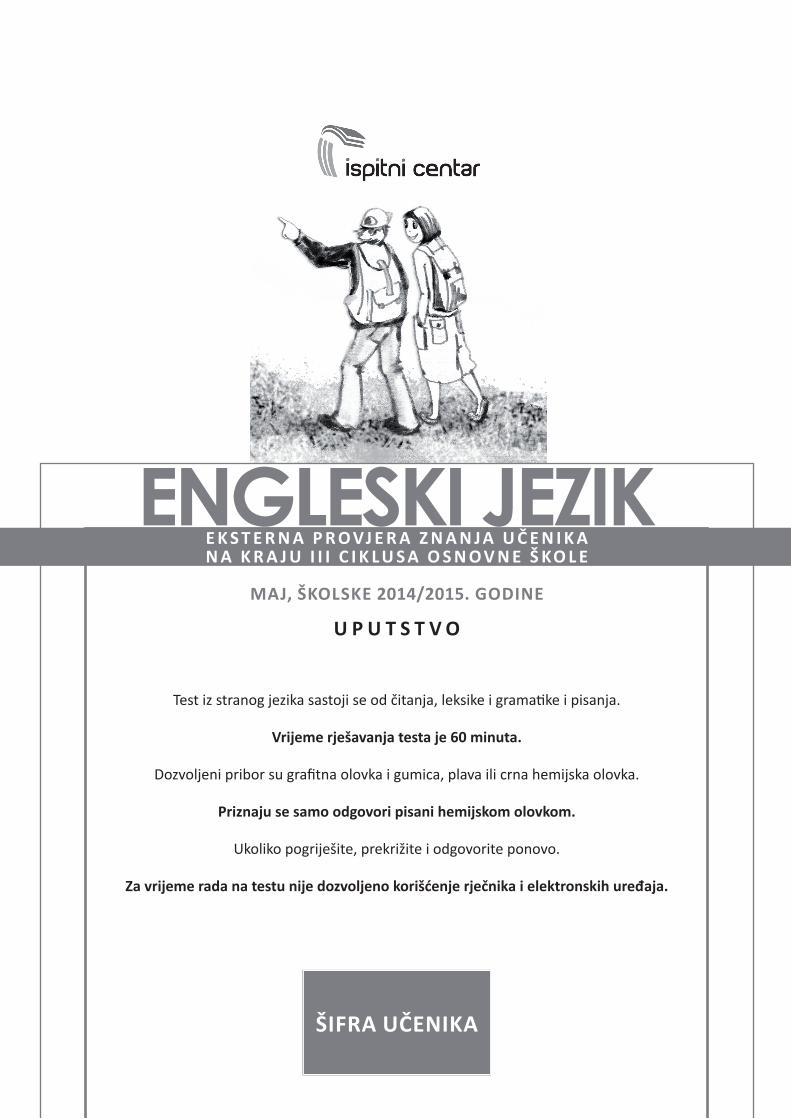 PDF) ENGLESKI JEZIK - iccg.co.me  Folder11...NAPROVJERAZNANJAUČENIKANAKRAJUIIICIKLUSAOSNOVNEŠKOLEŠKOLSKA2014/2015.GODINA.  praZna strana ... Kate's uncle is _____ engineer. He could - DOKUMEN.TIPS