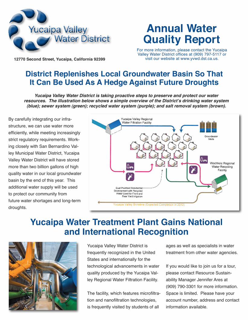  PDF Annual Water Quality Report Yucaipa Valley Water 