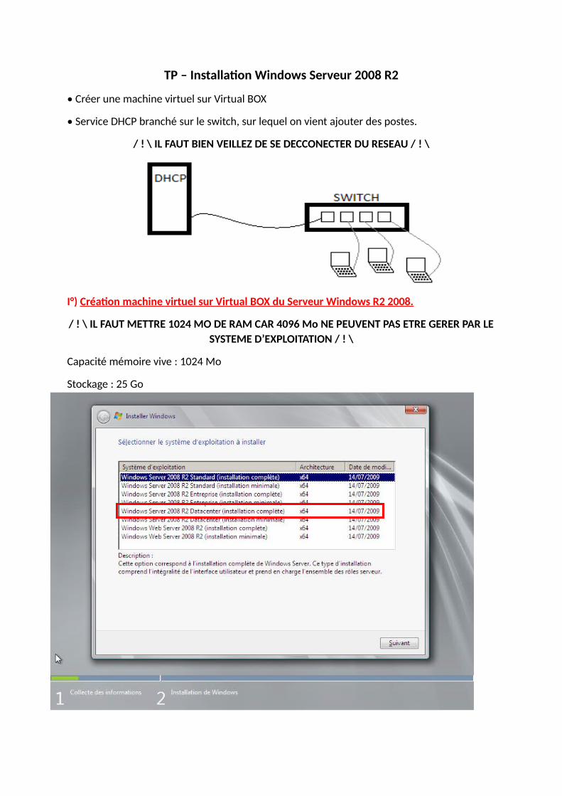 PDF) TP – Installation Windows Serveur 2008  R2sio-laguin-benjamin.com/.../05/TP7_Installation_Windows_Serveur_DH… · TP  – Installation Windows Serveur 2008 R2 • Créer une machine - DOKUMEN.TIPS