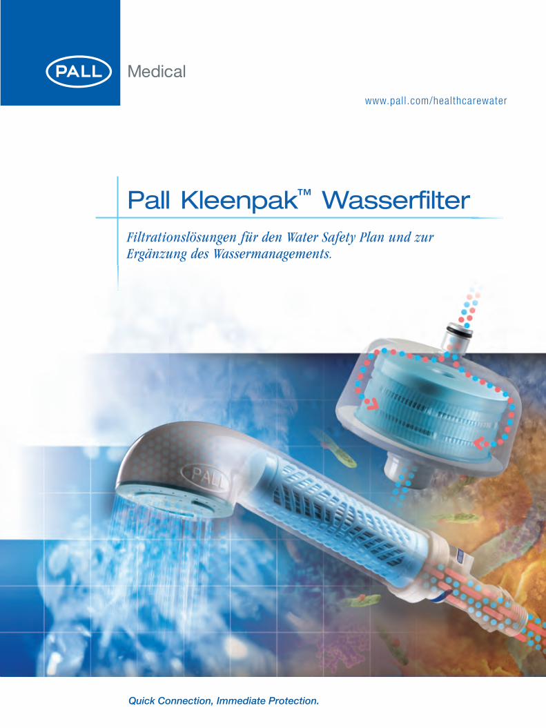Pall Kleenpak Wassersterilfilter mit Duschrosette, KAQ31F1R