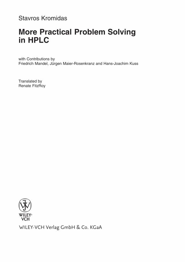 more practical problem solving in hplc pdf