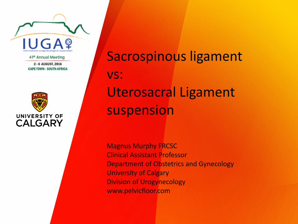 (PDF) Sacrospinous ligament vs: Uterosacral Ligament suspension2016