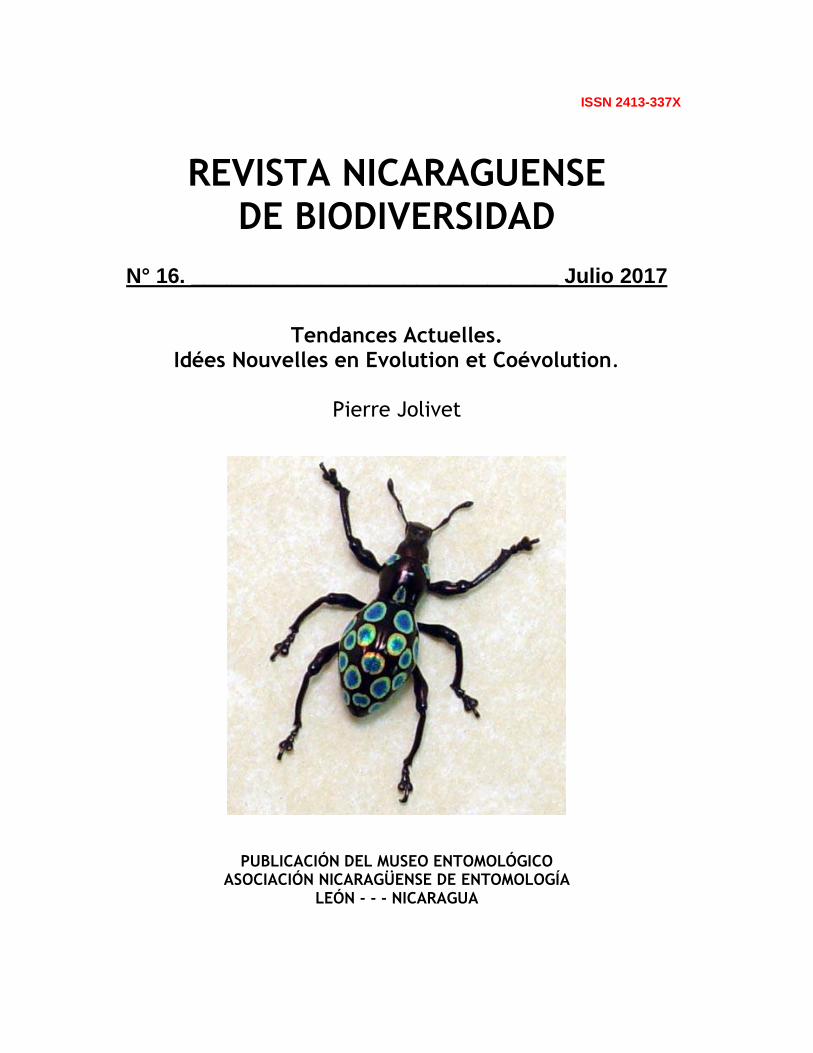 PDF) REVISTA NICARAGUENSE DE BIODIVERSIDAD · REVISTA NICARAGUENSE DE BIODIVERSIDAD. No.16