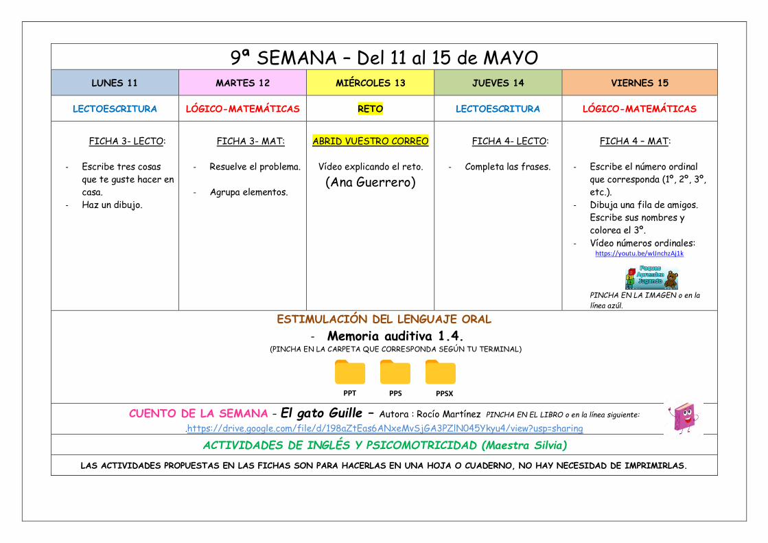 PDF) 9ª SEMANA Del 11 al 15 de MAYOcpmonzar.educa.aragon.es/sitio/userfiles/downloads/tarea7/tareas  in… · 9ª SEMANA – Del 11 al 15 de MAYO LUNES 11 MARTES 12 MIÉRCOLES 13  JUEVES - DOKUMEN.TIPS