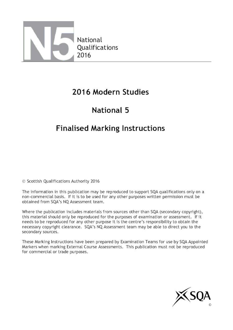 advanced higher modern studies dissertation marking scheme