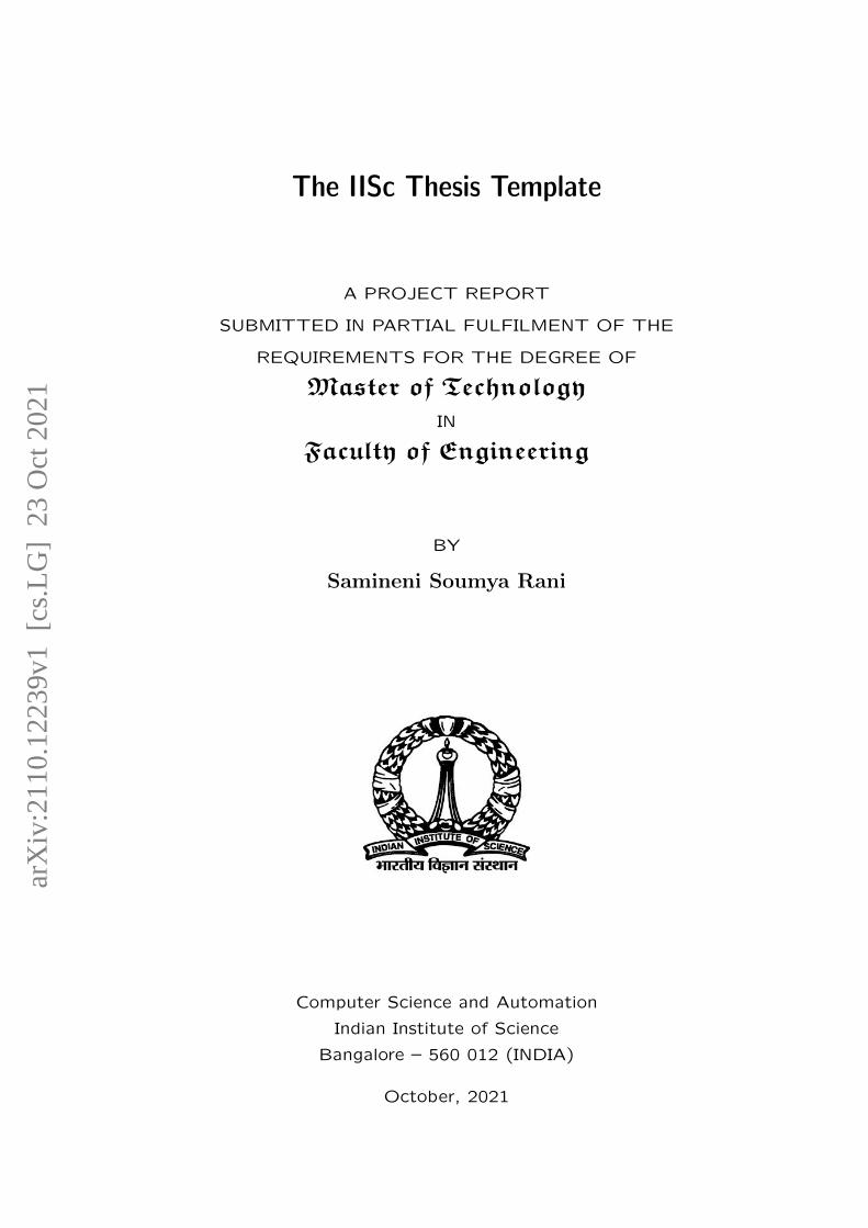 thesis submission iisc