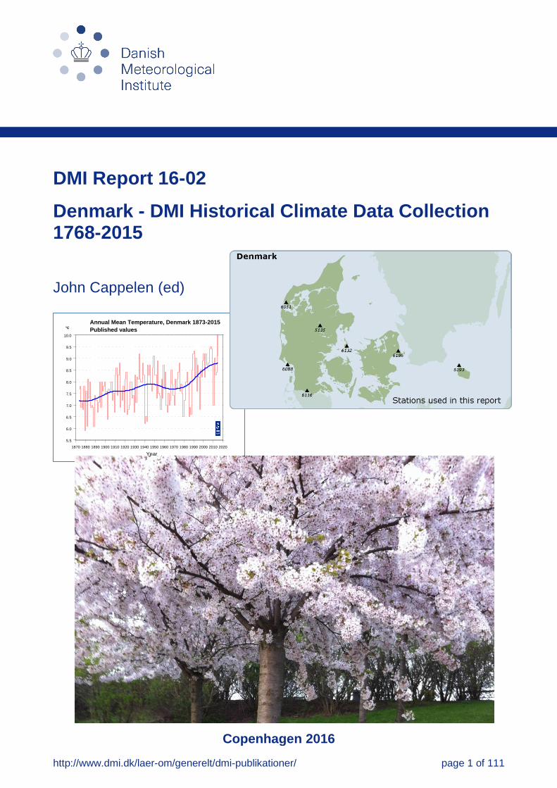 PDF) DMI Report 16-02 Denmark - DMI Historical Climate Data - DOKUMEN.TIPS