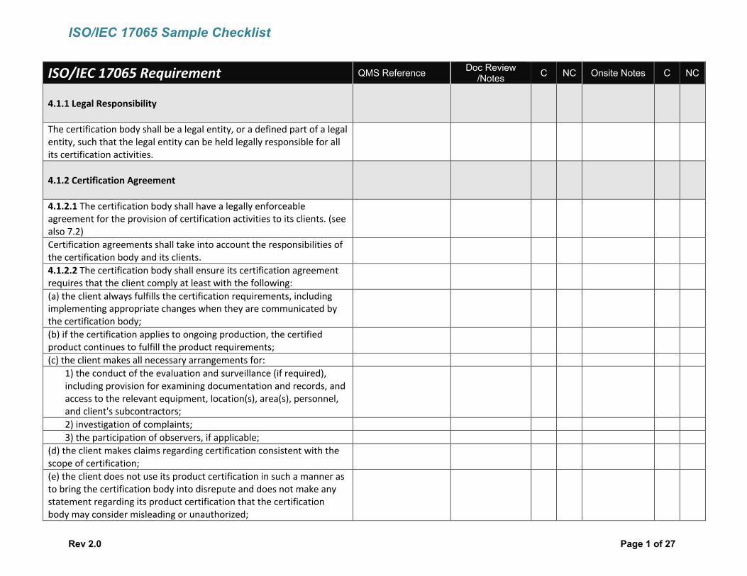 (PDF) Sample 17065 checklist - DOKUMEN.TIPS