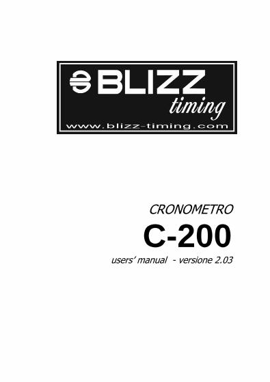 PDF) CRONOMETRO C-200 - blizz-timing.com - DOKUMEN.TIPS