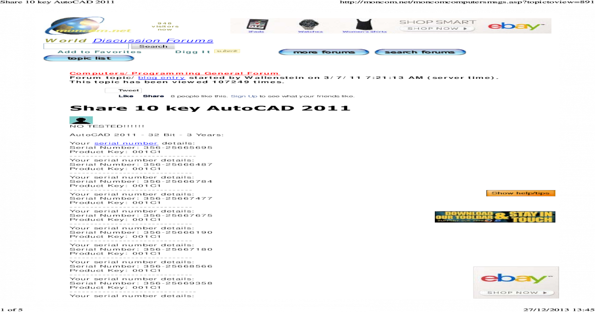 AutoCAD 2013 Registration Key with Product Key serial key or number