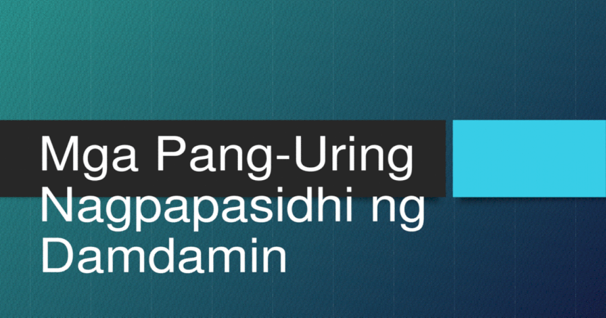 Filipino 9 Mga Pang-Uring Nagpapasidhi ng Damdamin