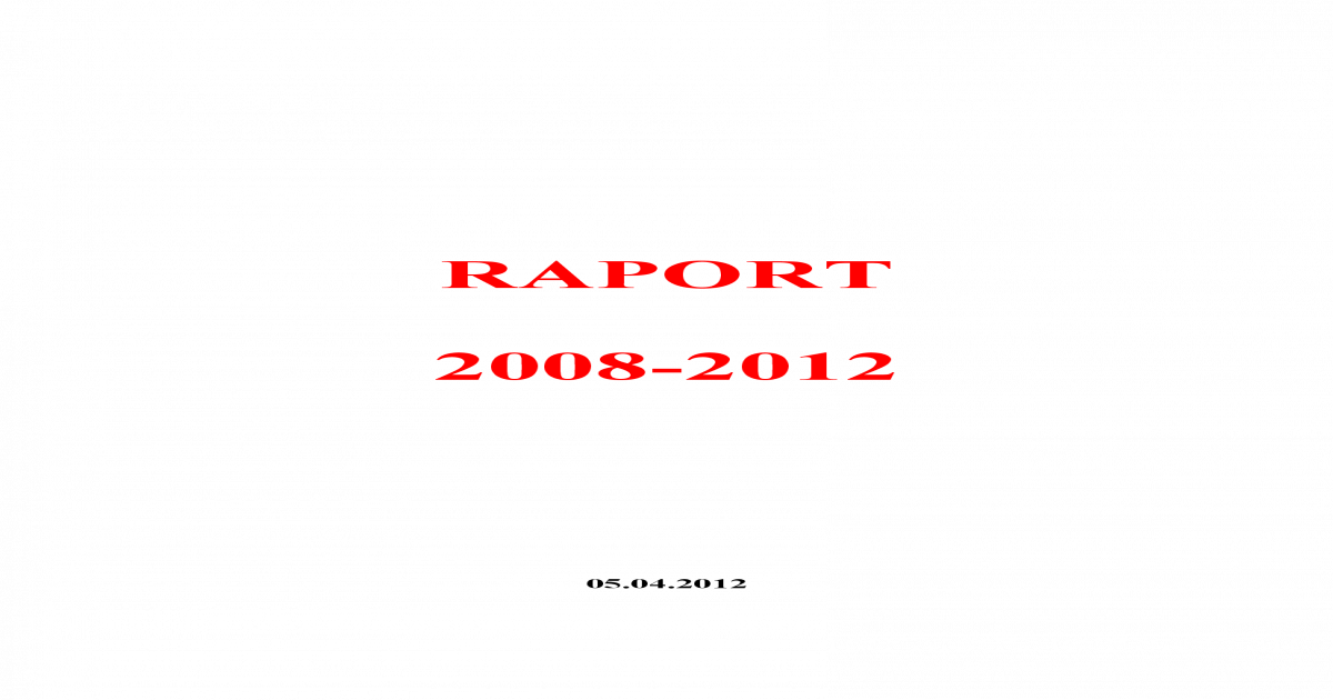 Raport 2008 2012