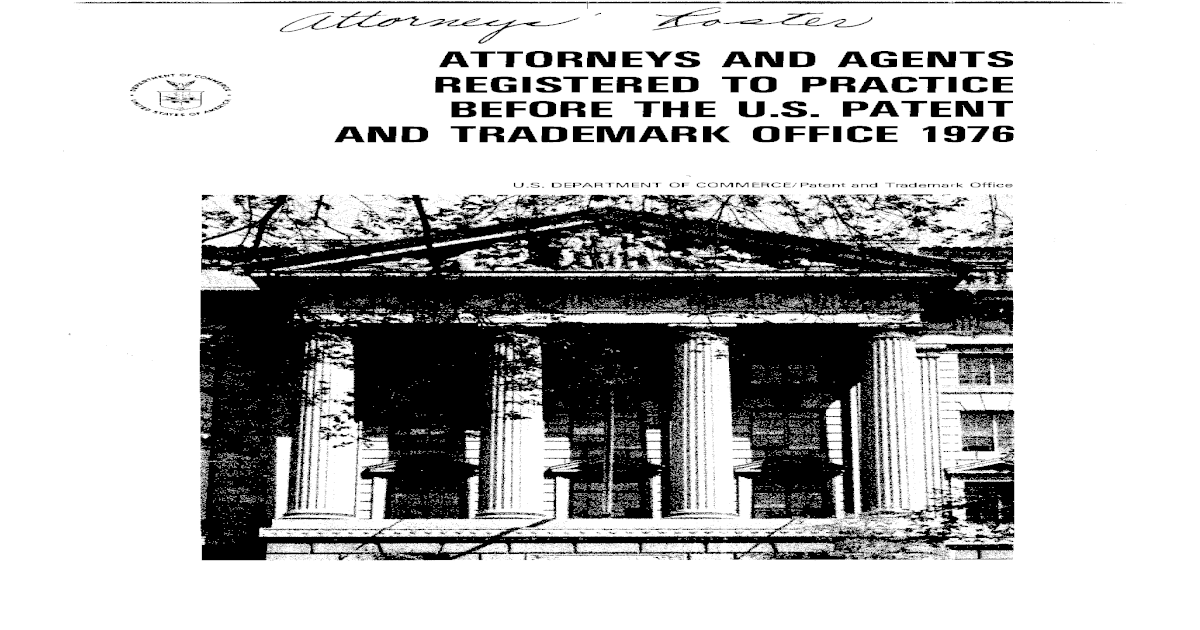 Attorneys And Agents Registered To 1976pdfattorneys And