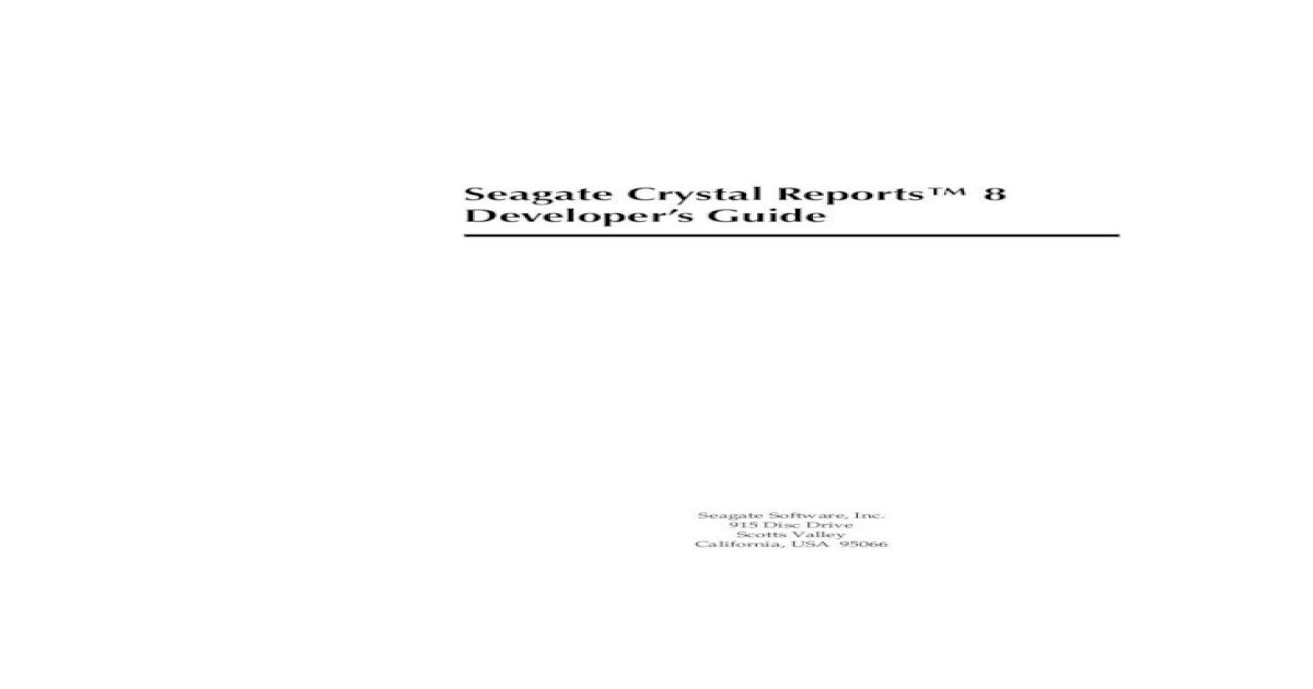 seagate crystal reports 8.5 download