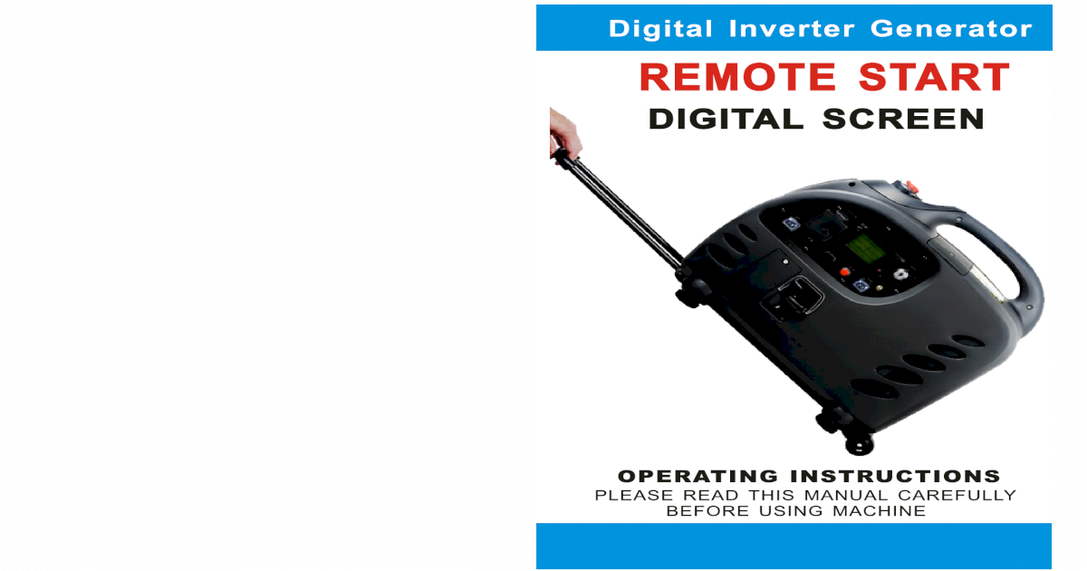 Digital Inverter Generator Manual