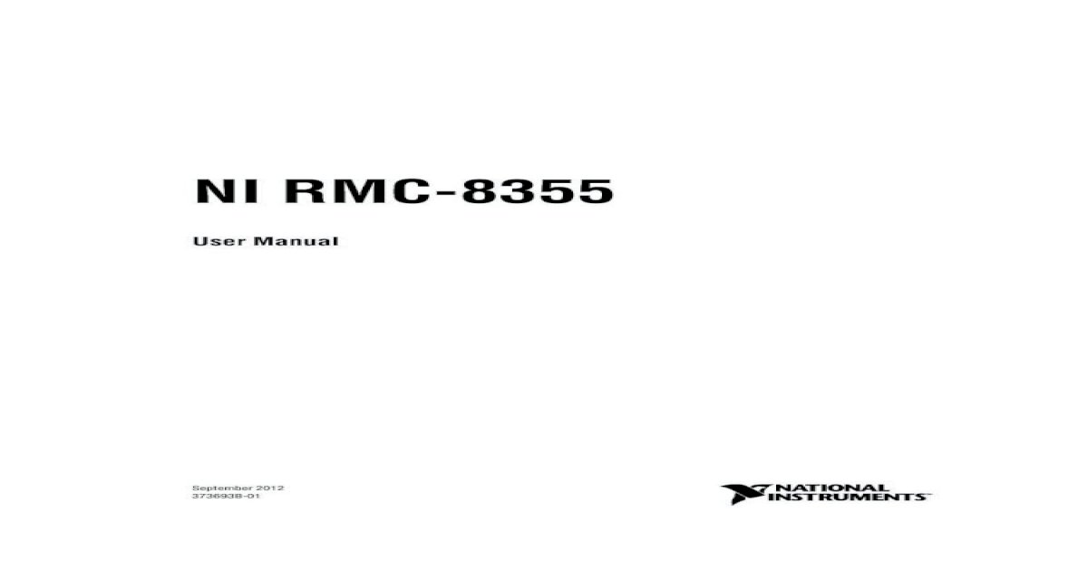 Ni Rmc 55 User Manual National Instruments