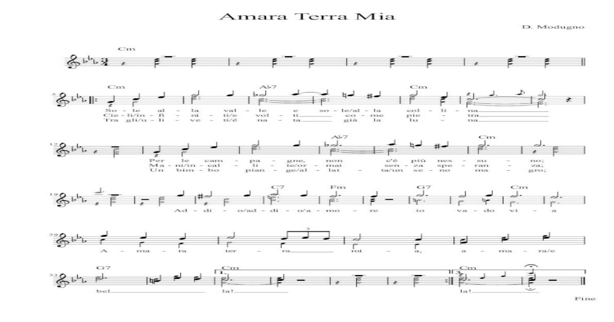 Amara Terra Mia - Domenico Modugno
