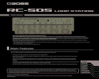 Manual for Boss RC-505